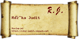 Róka Judit névjegykártya